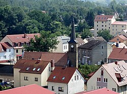 Dorfkirche Hennickendorf (Rüdersdorf) Blick vom Wachtelturm